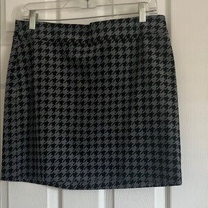Banana Republic Black and Gray check corduroy skirt.